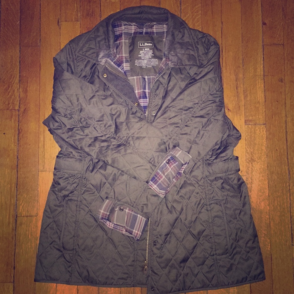 Olive green quilted jacket